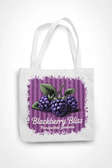 Blackberry Bliss | Fresh Fruits série, praktická bavlněná nákupní taška s potiskem