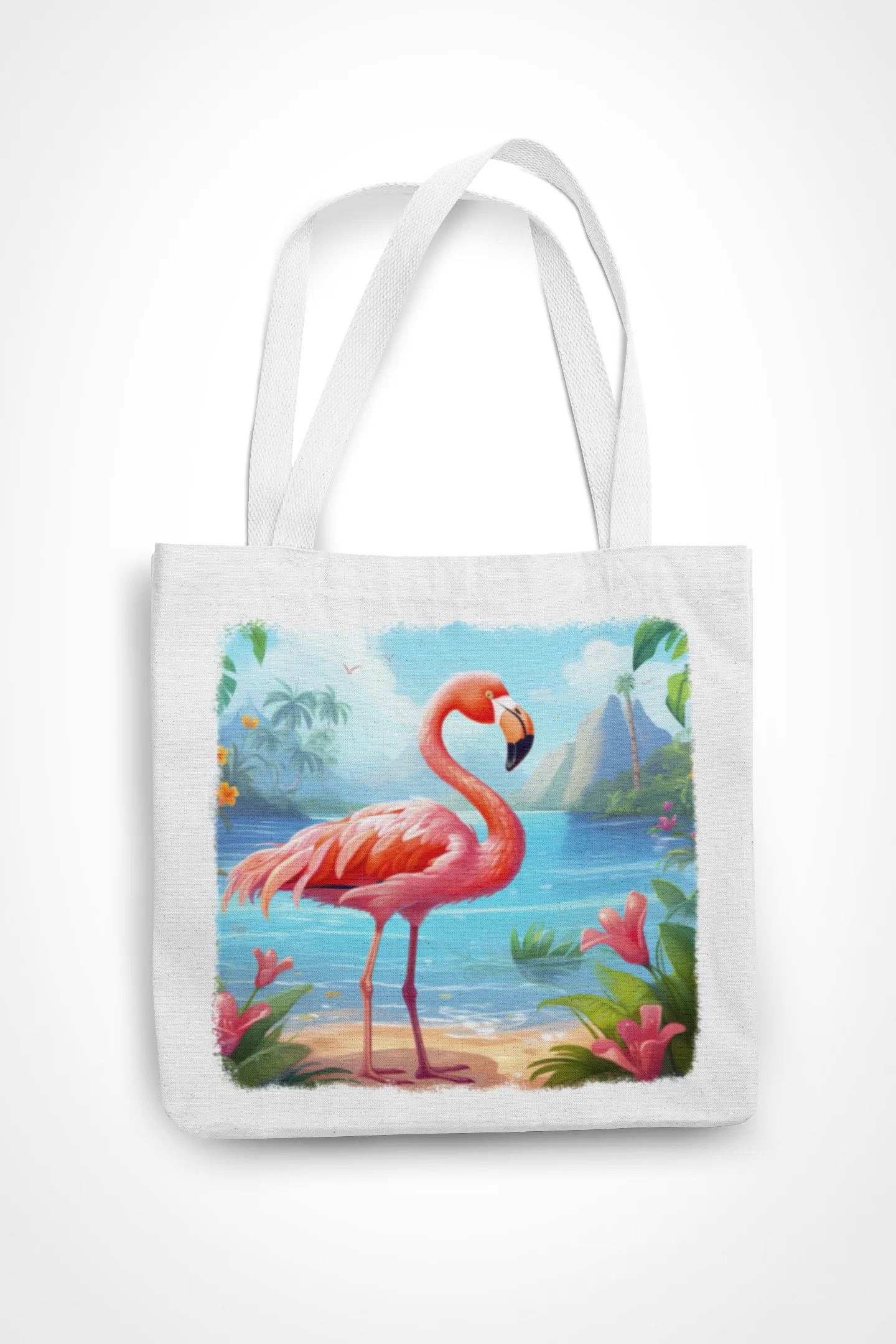 Pink Flamingo tote bag WH mockup 1