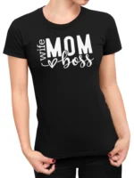 Mom Wife Boss | dámské bavlněné tričko - Obrázek 9