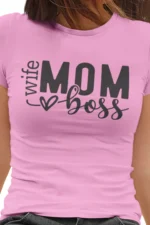 Mom Wife Boss | dámské bavlněné tričko - Obrázek 2