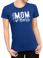 Mom Wife Boss | dámské bavlněné tričko - Obrázek 7