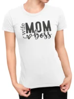 Mom Wife Boss | dámské bavlněné tričko - Obrázek 5