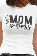 Mom Wife Boss | dámské bavlněné tričko - Obrázek 6