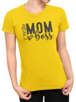 Mom Wife Boss | dámské bavlněné tričko - Obrázek 3