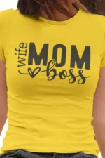 Mom Wife Boss | dámské bavlněné tričko - Obrázek 4